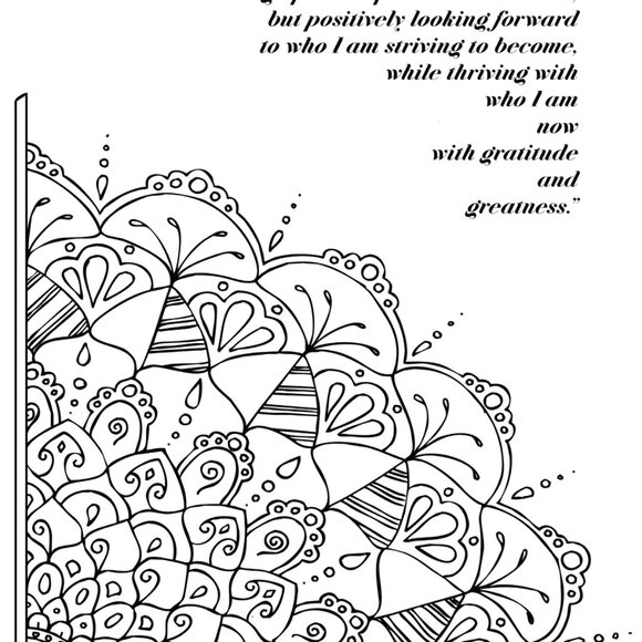 Colorful Positivity: Empower your life & Soothe your soul Coloring Book - Picture 9 of 16